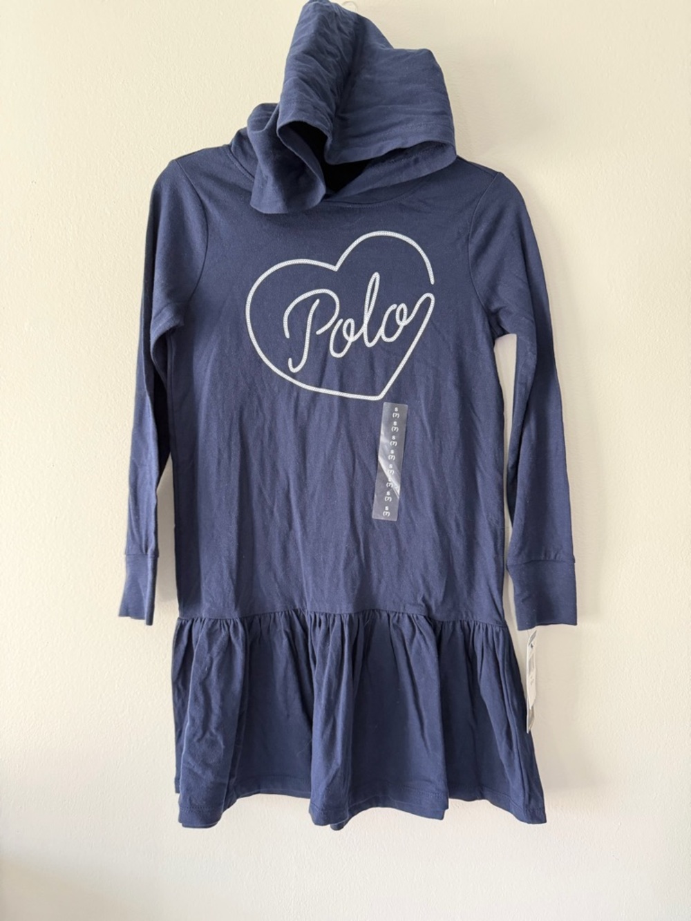 Polo by Ralph Lauren Girls' Navy Long-Sleeve Hoodie Dress